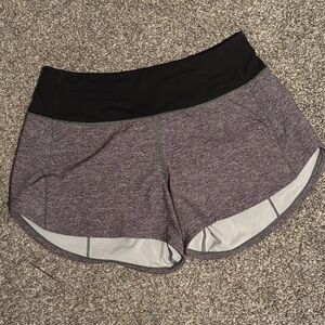 lululemon athletica Gray and Black Athletic Shorts
